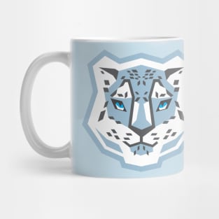 snow leopard geometric Mug